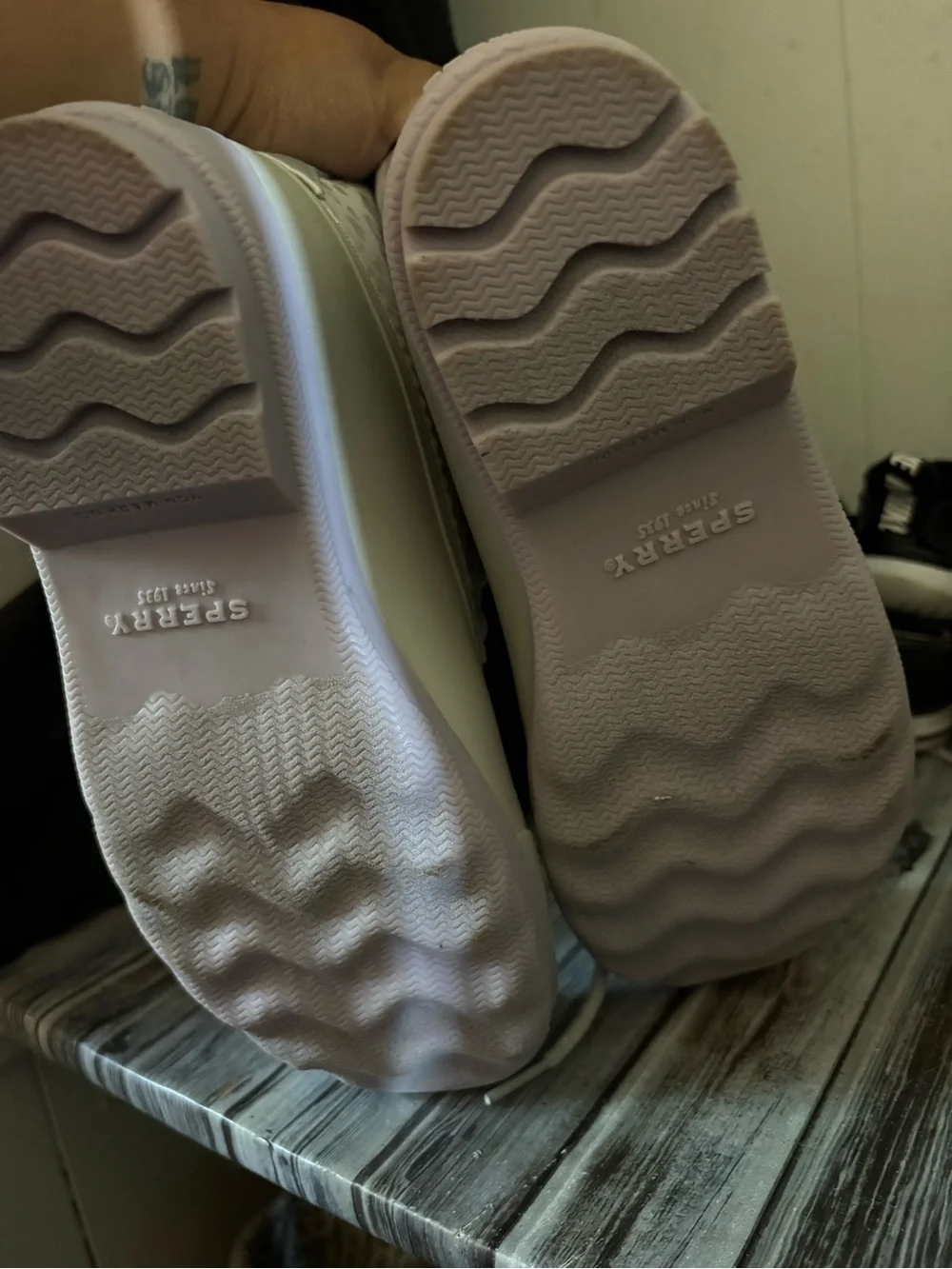 Sperry iridescent upper